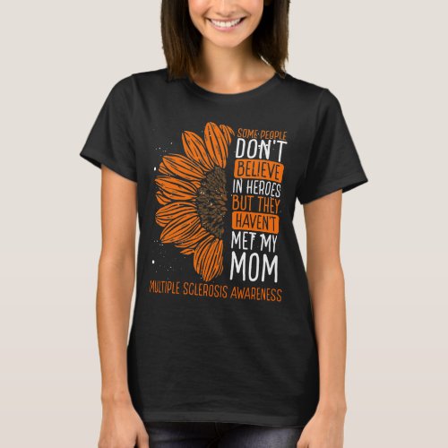 Multiple Sclerosis Awareness Ribbon Mom Warrior T_Shirt