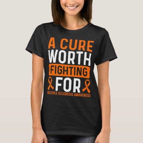 Multiple Sclerosis Awareness Ribbon MS Warrior T_Shirt
