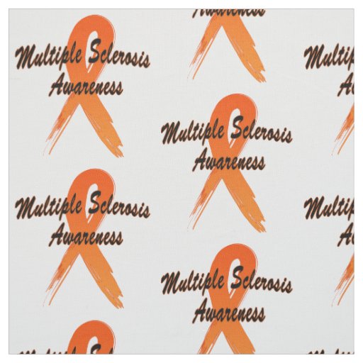 Multiple Sclerosis Awareness Ribbon of Hope Fabric | Zazzle.com