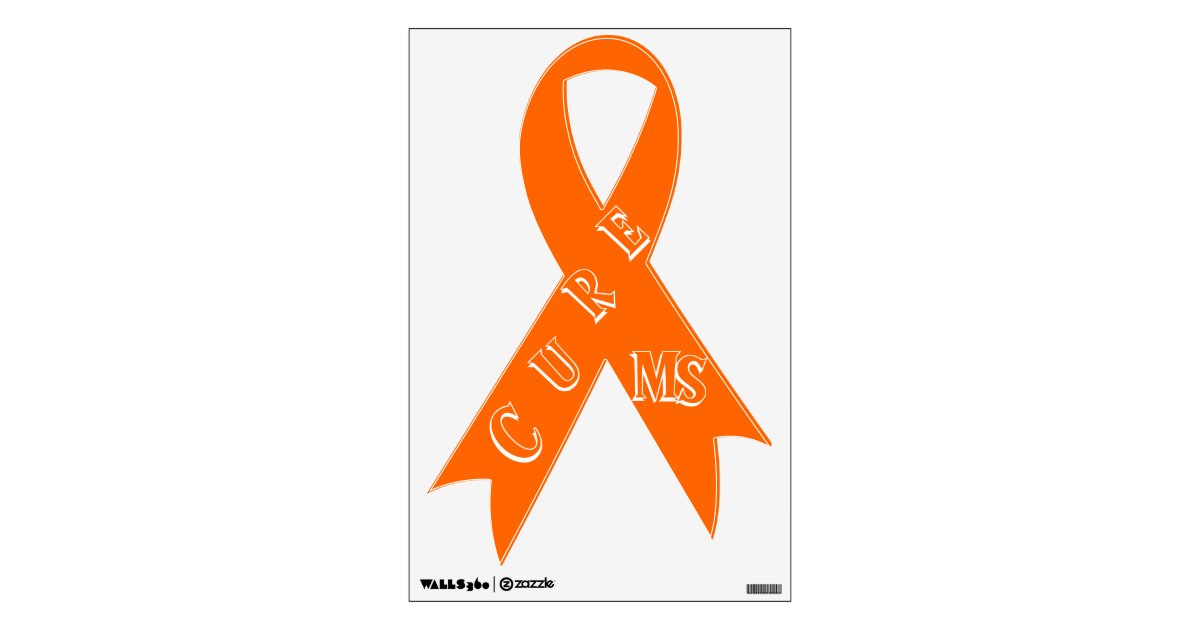 Multiple Sclerosis Awareness Ribbon Wall Sticker