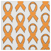 Multiple Sclerosis Awareness Ribbon with Heart Fabric
