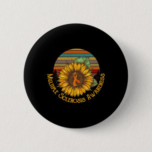 Multiple Sclerosis Awareness Sunflower Ms Awarenes Button