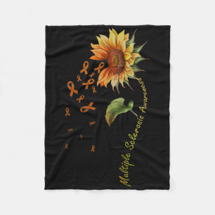 Multiple Sclerosis Awareness Sunflower Ms Awarenes Fleece Blanket