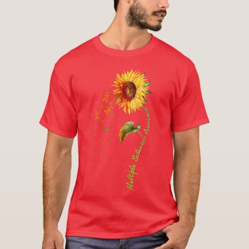 Multiple Sclerosis Awareness Sunflower MS Warrior  T_Shirt
