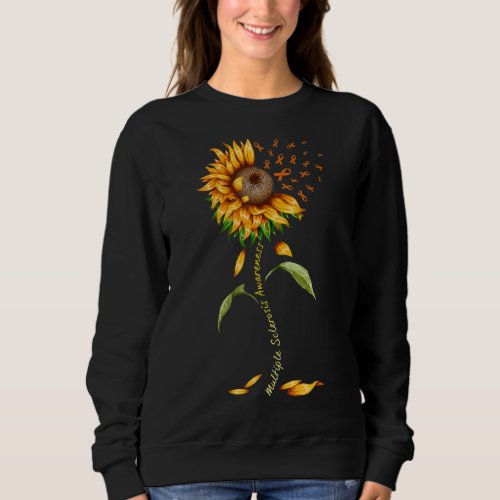 Multiple Sclerosis Awareness Sunflower Ribbon Ms W Sweatshirt