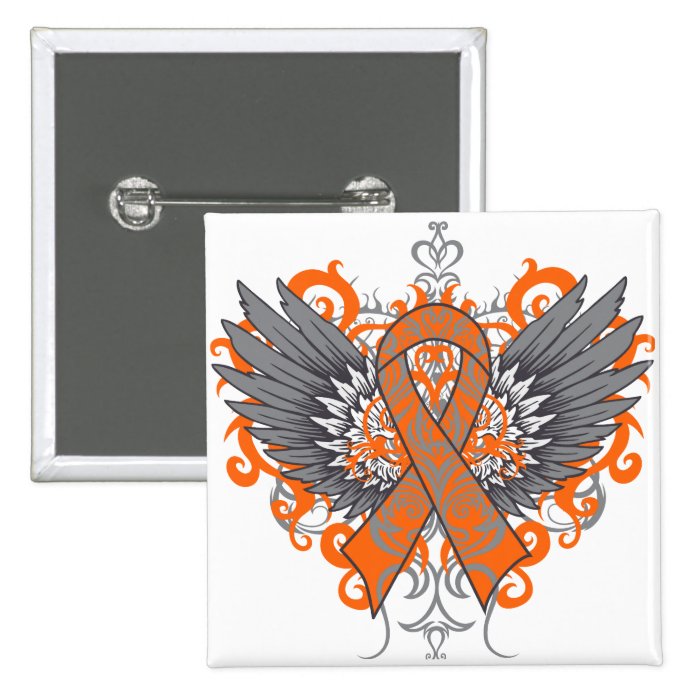 Multiple Sclerosis Awareness Wings Button