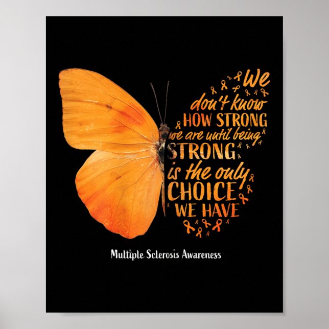 Multiple Sclerosis Awareness Women Mom Cute Butter Poster (Front)