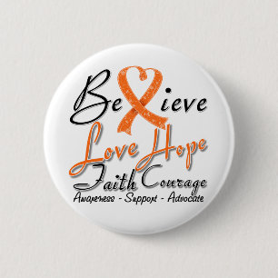 Multiple Sclerosis Believe Heart Collage Button