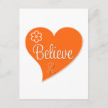 Multiple Sclerosis Believe Heart Postcard