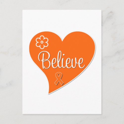 Multiple Sclerosis Believe Heart Postcard