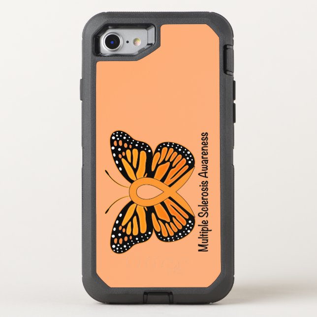 Multiple Sclerosis Butterfly Awareness Ribbon Otterbox iPhone Case (Back)
