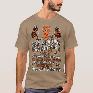 Multiple Sclerosis Butterfly Ribbon World MS Day T-Shirt