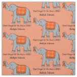 Multiple Sclerosis Elephant of Awareness and Hope Fabric