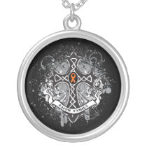 Multiple Sclerosis - Faith Family Prayer Cross Silver Plated Necklace