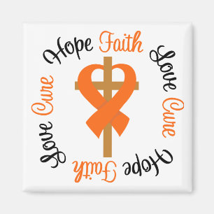 Multiple Sclerosis Faith Hope Love Cross Magnet