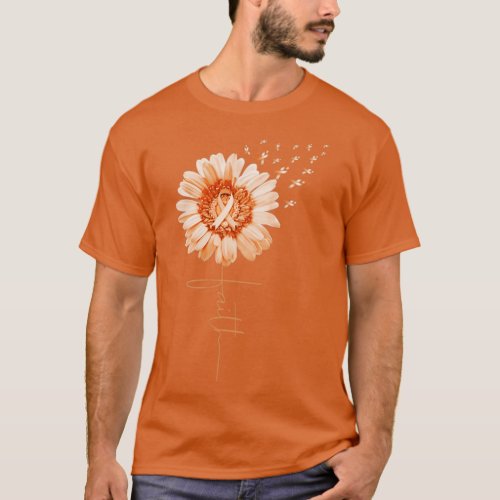 Multiple Sclerosis Faith MS Awareness Sunflower  T_Shirt