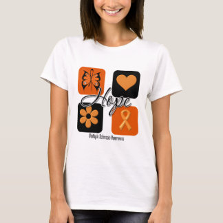 Multiple Sclerosis Hope Love Inspire Awareness T-Shirt