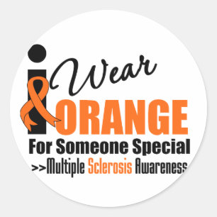 Multiple Sclerosis I Wear Orange Someone Special Classic Round Sticker