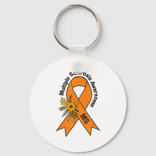 Multiple Sclerosis Ms Awareness Multiple Sclerosis Keychain (Front)