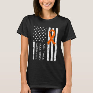 Multiple Sclerosis Ms Awareness Orange Ribbon 3 T-Shirt
