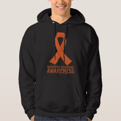 Multiple Sclerosis Ms Awareness  Orange Ribbon Hoodie