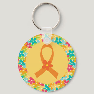 Multiple Sclerosis MS Awareness Ribbon Gift Keychain