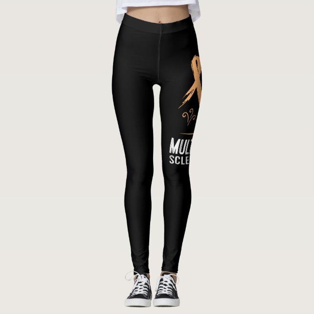 Multiple Sclerosis MS Awareness Shirt: Support My Leggings (Front)