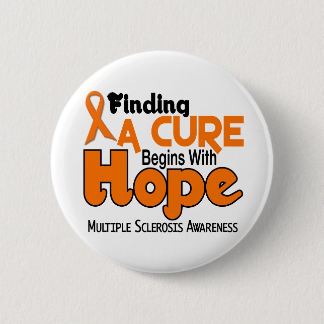 Multiple Sclerosis MS HOPE 5 Button (Front)