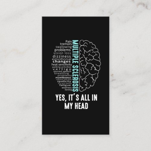 Multiple Sclerosis MS Its All In My Head Business Card