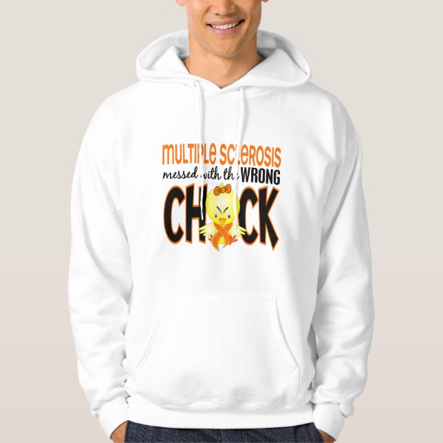 Multiple Sclerosis MS Messed With The Wrong Chick Hoodie (Front)
