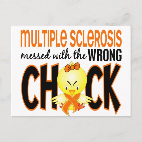 Multiple Sclerosis MS Messed With The Wrong Chick Postcard