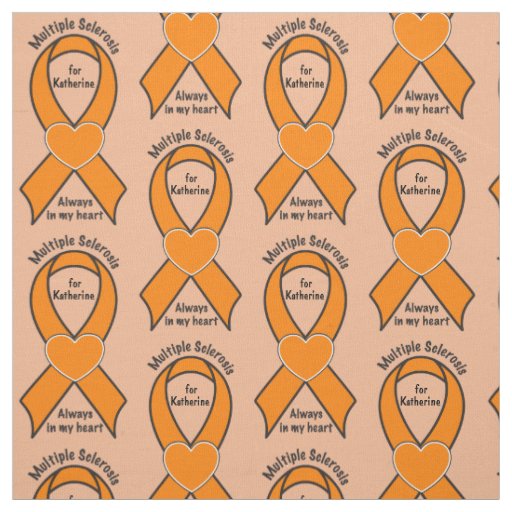 Multiple Sclerosis, MS, Name Customizable Ribbon Fabric