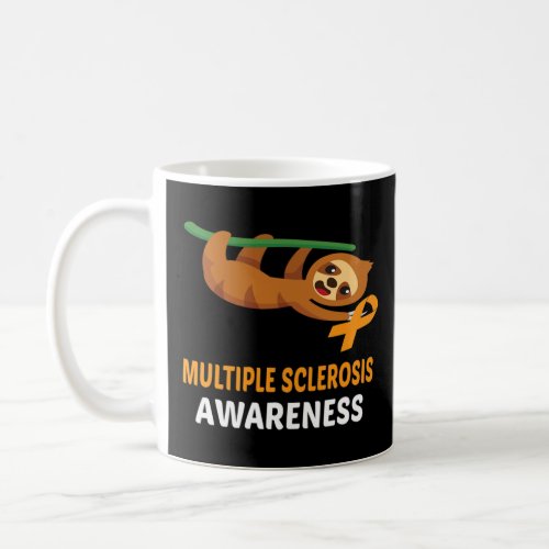 Multiple Sclerosis Ms Orange Ribbon   Coffee Mug