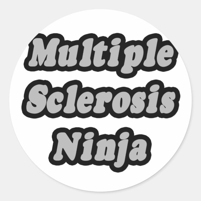 Multiple Sclerosis Ninja Classic Round Sticker (Front)