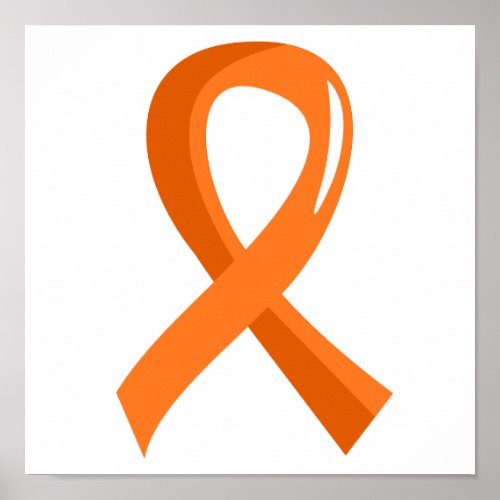 Multiple Sclerosis Orange Ribbon 3 Poster