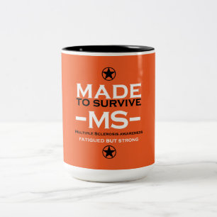 multiple sclerosis Survivor Support Awareness Gift Two-Tone Coffee Mug