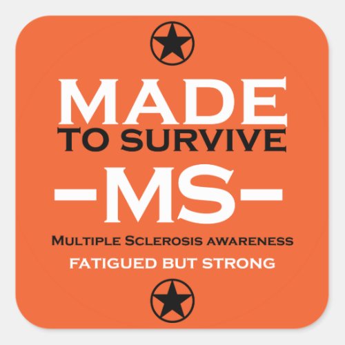 multiple sclerosis Survivor Support Awareness Square Sticker