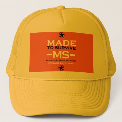 multiple sclerosis Survivor Support Awareness Trucker Hat