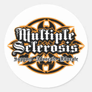 Multiple Sclerosis Tribal Classic Round Sticker