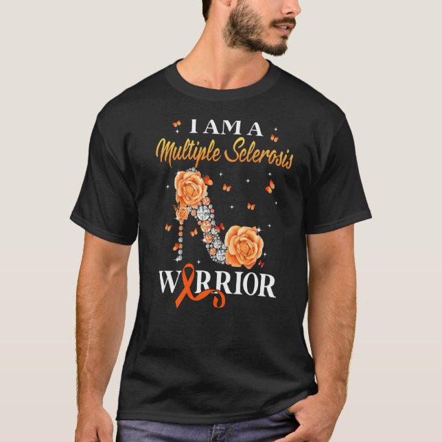 Multiple Sclerosis Warrior  Diamond High Heel Flow T-Shirt (Front)