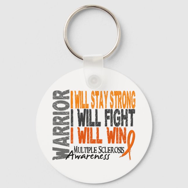 Multiple Sclerosis Warrior Keychain (Front)