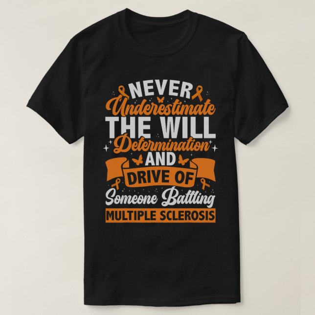 Multiple Sclerosis Warrior MS Awareness T-Shirt (Design Front)