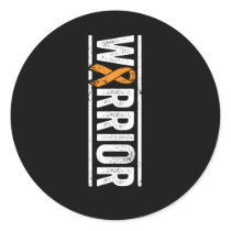 Multiple Sclerosis Warrior Vertical Ms Awareness R Classic Round Sticker