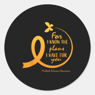 Multiple Sclerosis Women Mom Christian Bible Classic Round Sticker