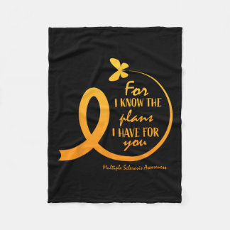 Multiple Sclerosis Women Mom Christian Bible  Fleece Blanket