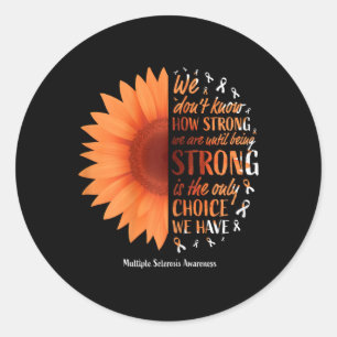 Multiple Sclerosis Women Mom Ms Awareness Classic Round Sticker