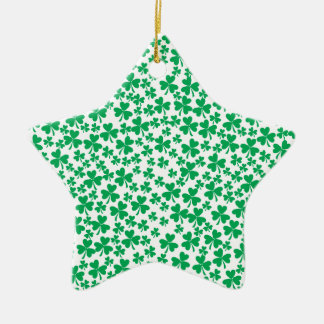 Multiple Shamrocks Ceramic Ornament