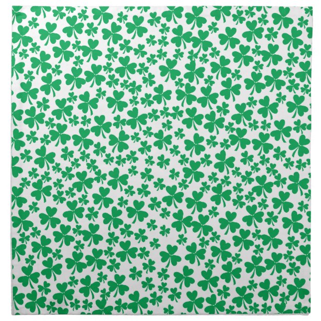 Multiple Shamrocks Cloth Napkin (Front)