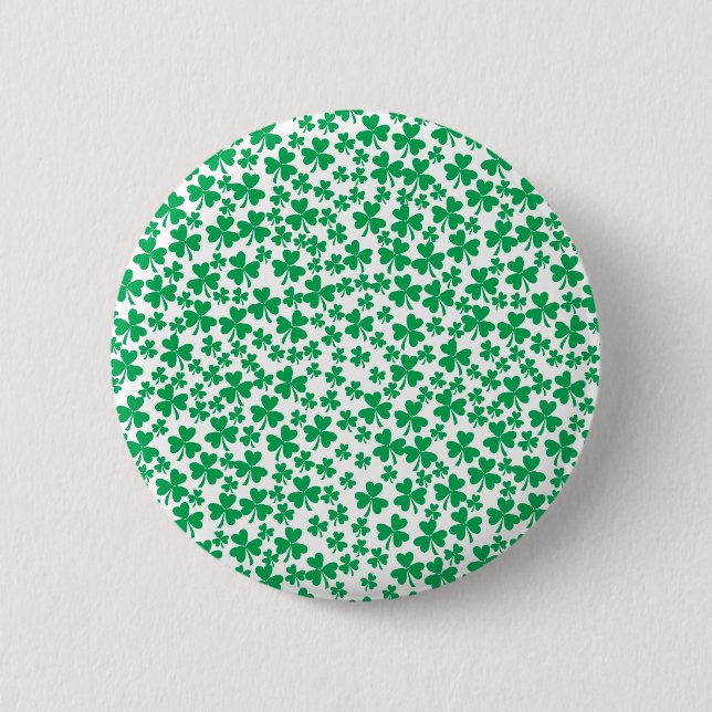 Multiple Shamrocks Pinback Button (Front)