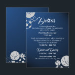 Multiple Sports Bar Mitzvah Details and Info Invitation<br><div class="desc">Multiple sports combo celebration continues,  details and information card to compliment our Bar Mitzvah sports invitations.  Classic dark blue gradient with a variety of sports balls and equipment.  Editable text in white on both front of card.</div>